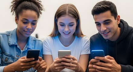 Diverse Young Adults Enjoying Coffee Break in Modern Cafe