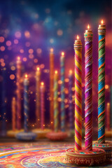 candles in the diwali