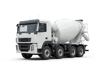 Modern cement mixer truck ready for construction projects and infrastructure development, a symbol of efficiency and strength for building a better tomorrow