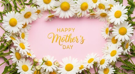 Obraz premium Celebrate Mothers Day with Beautiful Spring Daisy Flower Arrangements and Gifts