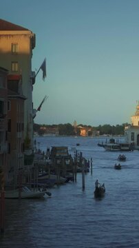 Gandolas and grand canal, Venice, Italy