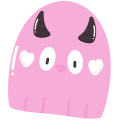 Kawaii Pastel Pink Halloween Sticker Collection with Cute Ghosts, Adorable Pumpkins and Bat Kitty Illustrations”