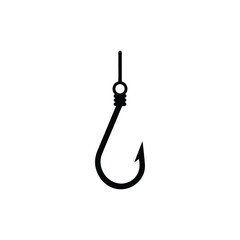Fishing hook icon vector design on clean background