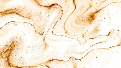 Marble beige brown background with wavy lines. Abstract background in warm brown. Concept of earth tone, light, natural flowing, modern, abstract art, stylish for design, backdrop, wallpaper, poster.