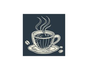 hand drawn coffee chalk vector Free SVG Download