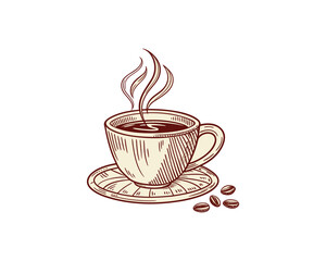 hand drawn coffee chalk vector Free SVG Download