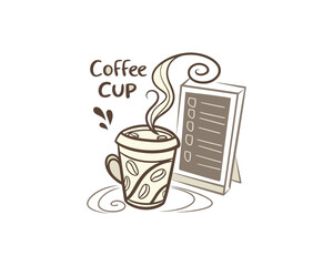 hand drawn coffee chalk vector Free SVG Download