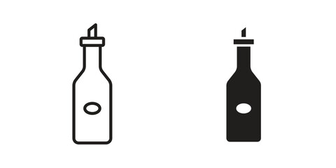 Olive oil icons in line stroke outline art and clip art