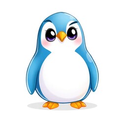 Obraz premium Penguin, Mythical Penguin Sorcerer Character Illustration