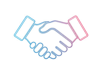 Obraz premium Handshake icon isolated on transparent background