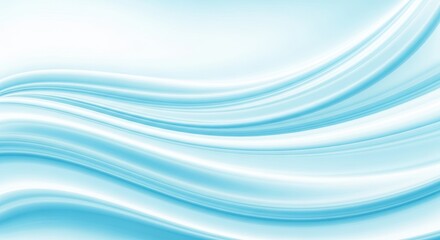 Fototapeta premium Soft blue and aqua fabric waves gentle flowing smooth texture abstract background
