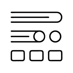 Abstract geometric shapes representing ui elements and navigation icons