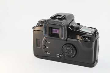 The back cover and view finder of professional SLR film camera.