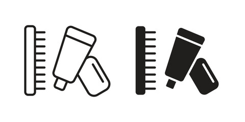 hygiene kit icons in line stroke outline art and clip art