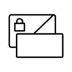 Secure credit card icon representing financial safety and data protection