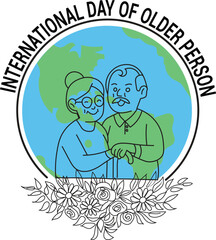 international day of older person illustration.