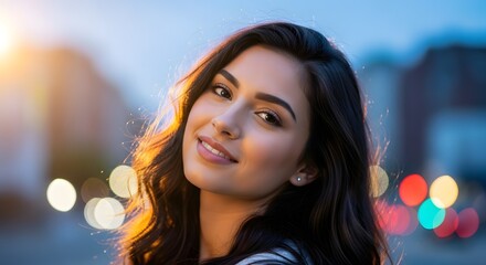 Happy Young Woman Enjoying a Summer Day Outdoors