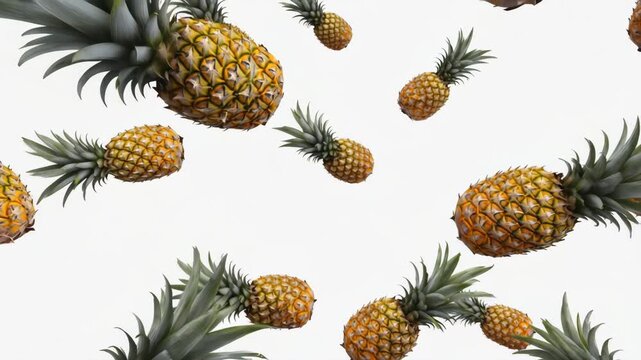 Fallende Ananas &ndash; tropische Frucht im freien Fall	