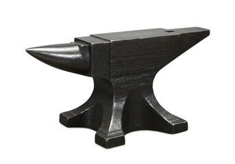 Sturdy black anvil ready for blacksmithing work, a solid tool for shaping metal and creating durable crafts