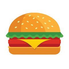 hamburger on a white background