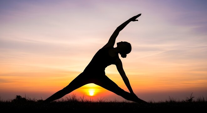 Energetic Young Woman Dancing in Studio, Silhouette Against Bright Light