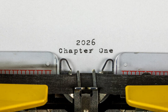 old typewriter with text 2026 chapter one	