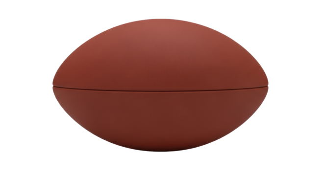 Isolated American football ready for action, popular sport equipment for practice