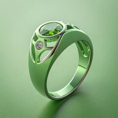 diamond ring on transparent background