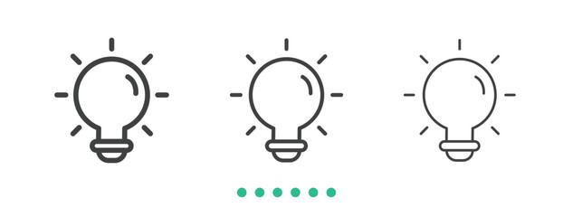 Light blub icon. Thin line icon vector