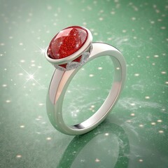 diamond ring on transparent background