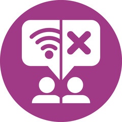 Communication breakdown with poor internet connection and no service symbol