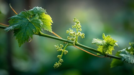 Fototapeta premium Grapevine budding spring