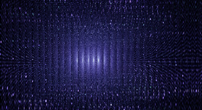 Abstract deep blue futuristic digital glitch pattern with vertical light streaks and subtle texture for technology backgrounds
