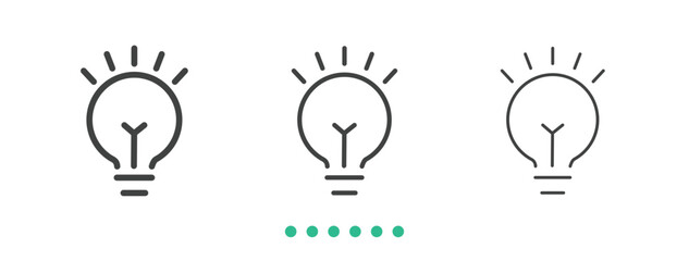 Light blub icon. Thin line icon vector
