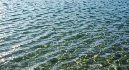Obraz premium Clear water surface with ripple and light reflections