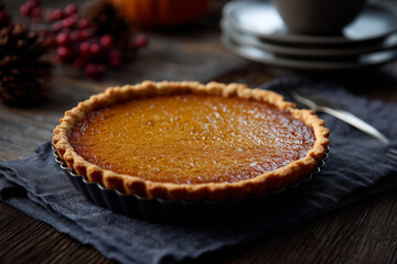 Fresh Pumpkin Pie for Autumn Baking