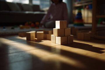Educational Playtime with Building Blocks