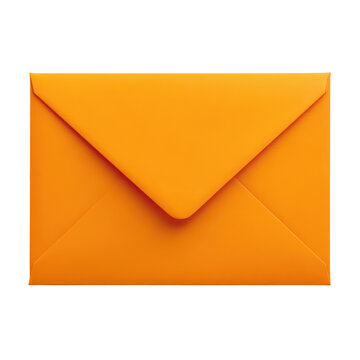 Bright orange envelope ready for sending letters or invitations, perfect for any occasion