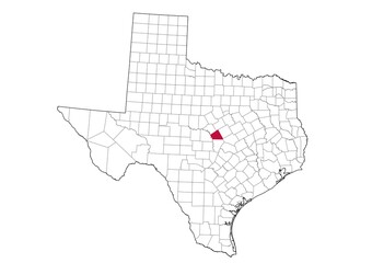  Location Of Lampasas County in Texas Map, USA