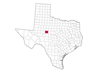 Location Of Coke County in Texas Map, USA