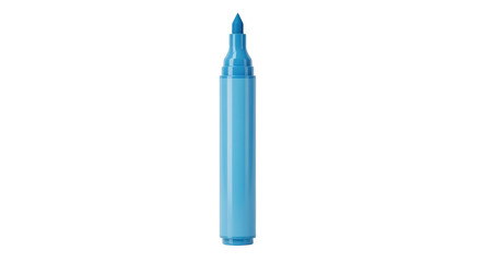 Isolated Blue Marker Pen Stands Upright for Writing and Drawing Projects, Stationery