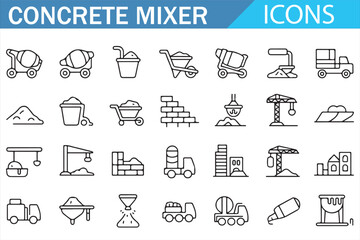 Industrial Building Equipment Outline Symbols Set