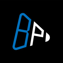 BP letter logo design. BP creative initials letter logo concept. BP letter design.
