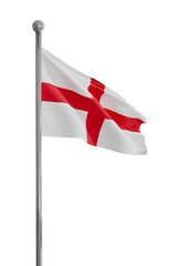 england flag flying, transparent background