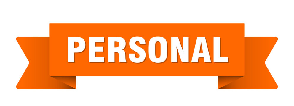 personal ribbon isolated on transparent background. personal ribbon