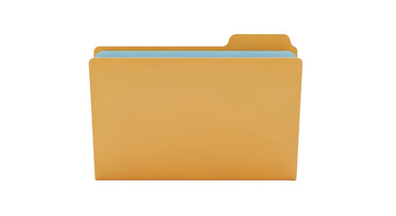 Isolated Yellow Computer Folder Document File Icon Flat Vector Graphic Illustration
