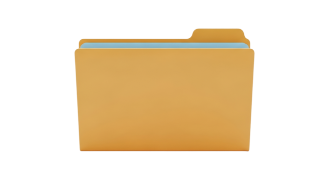 Isolated Yellow Computer Folder Document File Icon Flat Vector Graphic Illustration