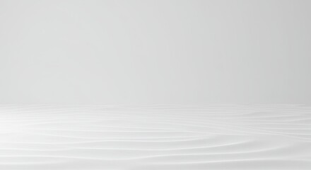 Fototapeta premium Minimalist background a clean white floor with subtle reflections open space. 