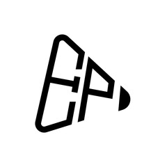 EP letter logo design. EP creative initials letter logo concept. EP letter design.
