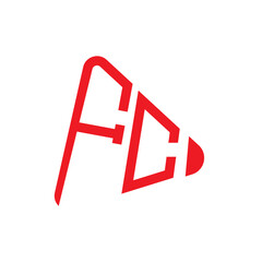 FC letter logo design. FC creative initials letter logo concept. FC letter design.
